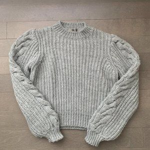 NWT Cozy Grey Knit Sweater - Made in Italy
